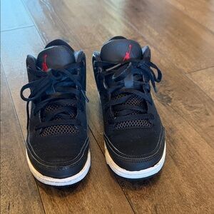 Jordan Kids Black and Red Sneakers